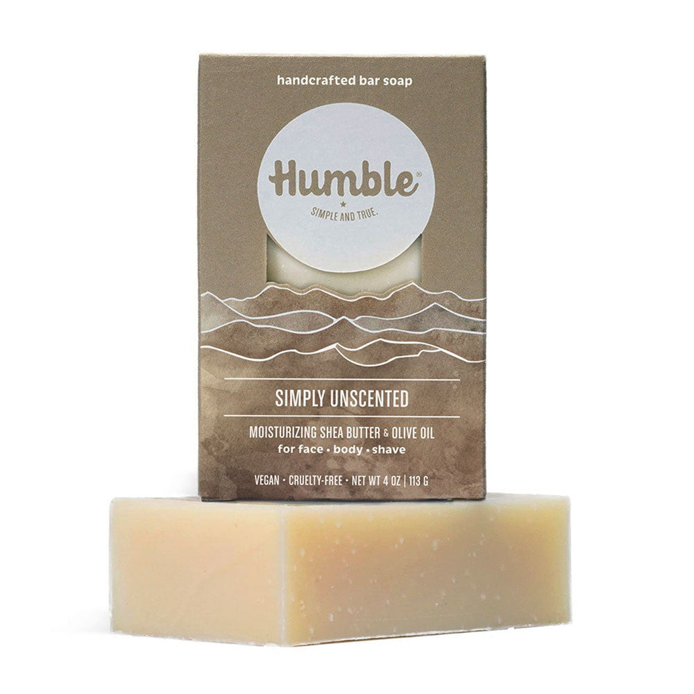 Humble Moisturizing Bar Soap, Simply Unscented, 4 Oz